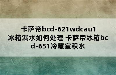 卡萨帝bcd-621wdcau1冰箱漏水如何处理 卡萨帝冰箱bcd-651冷藏室积水